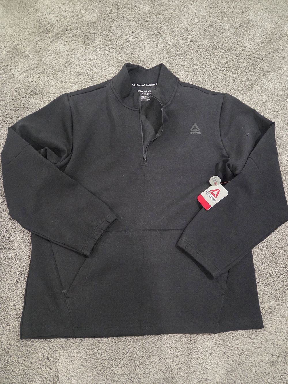Reebok Men’s Black Half-Zip Performance Pullover Jacket